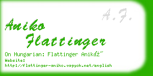 aniko flattinger business card